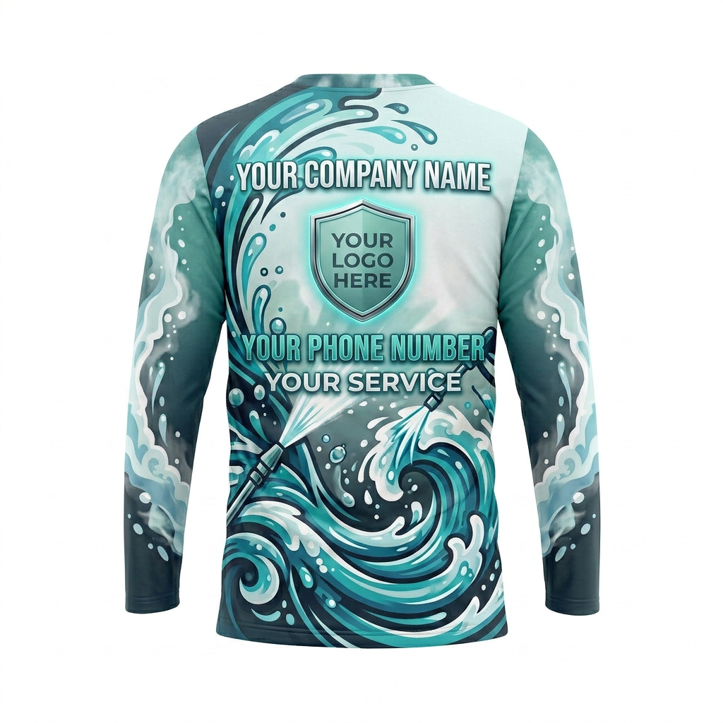 Custom Bleach-Resistant Pressure Washing Uniform Shirt 069