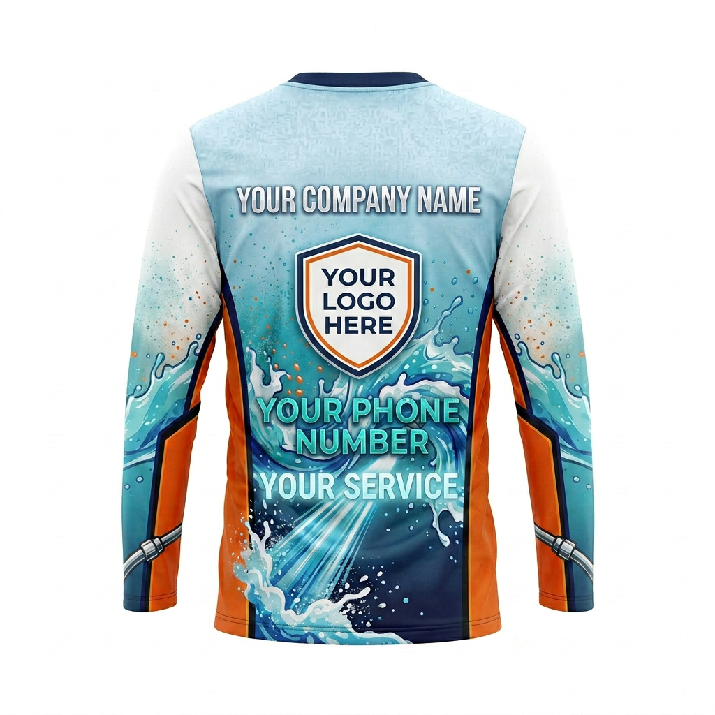 Custom Bleach-Resistant Pressure Washing Uniform Shirt 070