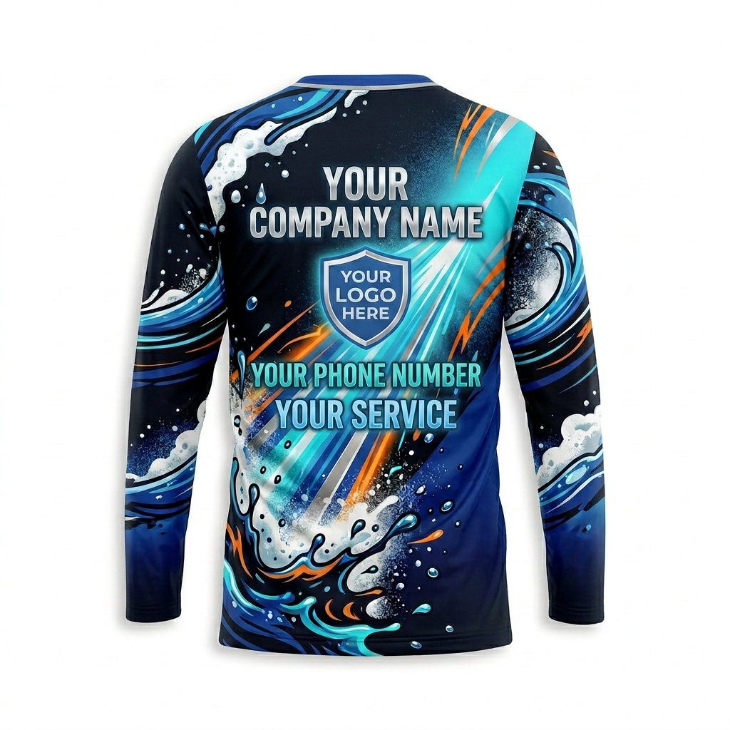 Custom Bleach-Resistant Pressure Washing Uniform Shirt 073