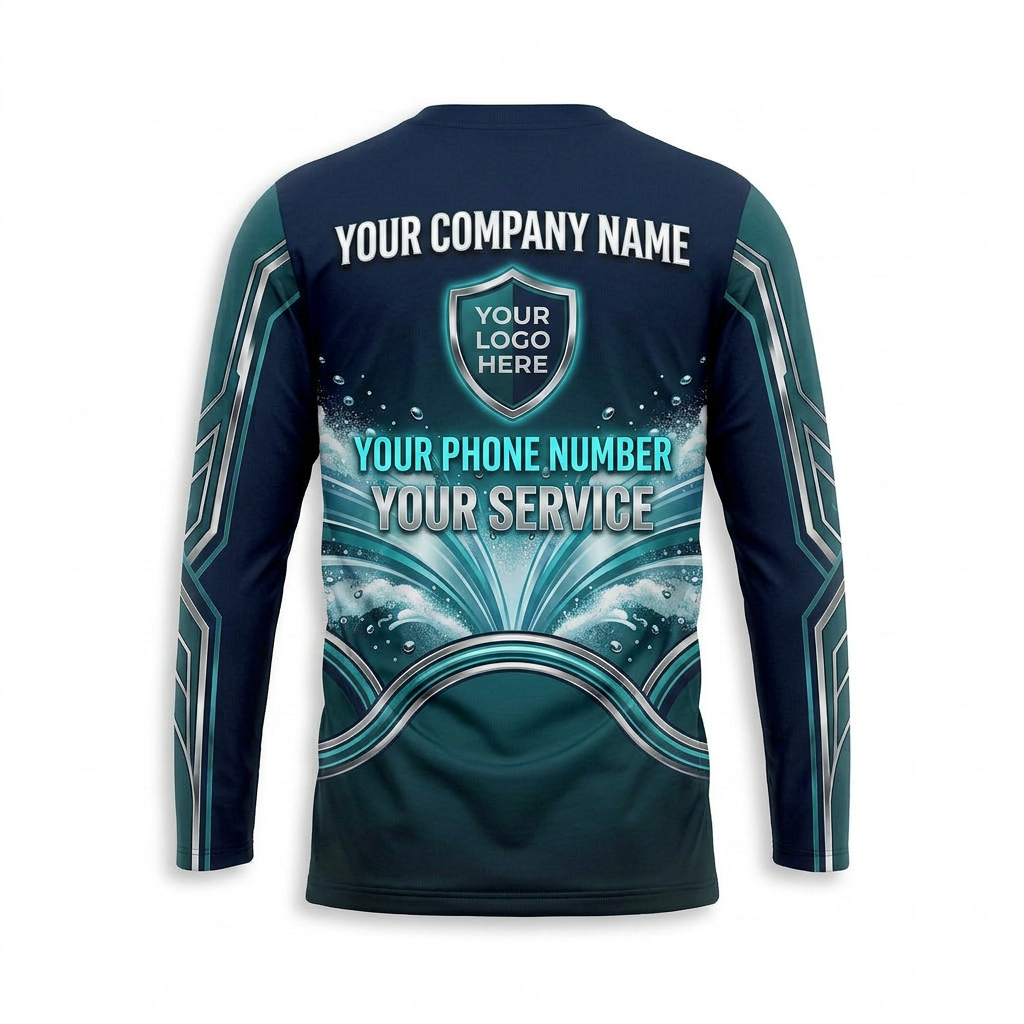 Custom Bleach-Resistant Pressure Washing Uniform Shirt 074