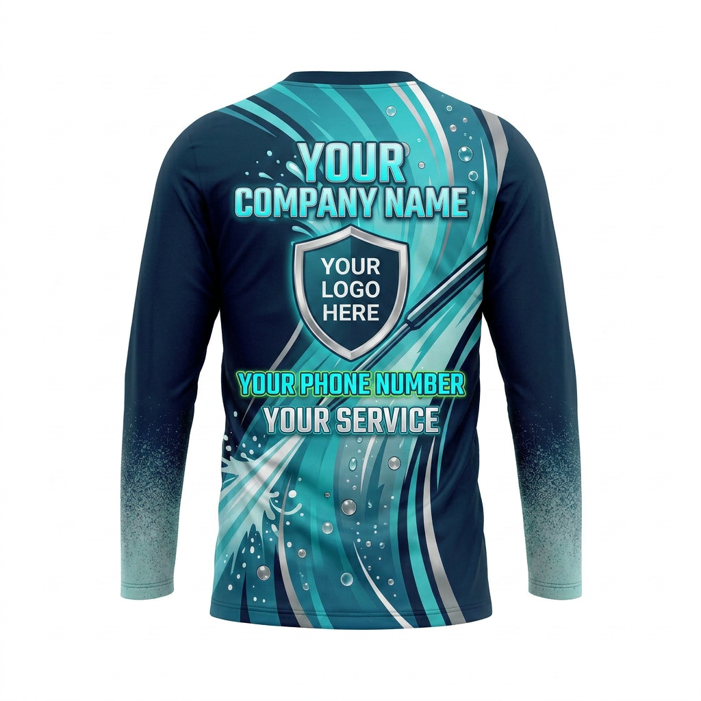 Custom Bleach-Resistant Pressure Washing Uniform Shirt 086