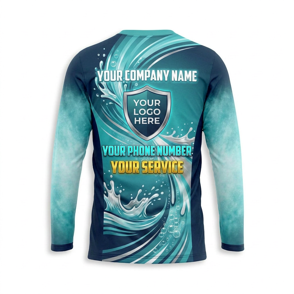 Custom Bleach-Resistant Pressure Washing Uniform Shirt 085