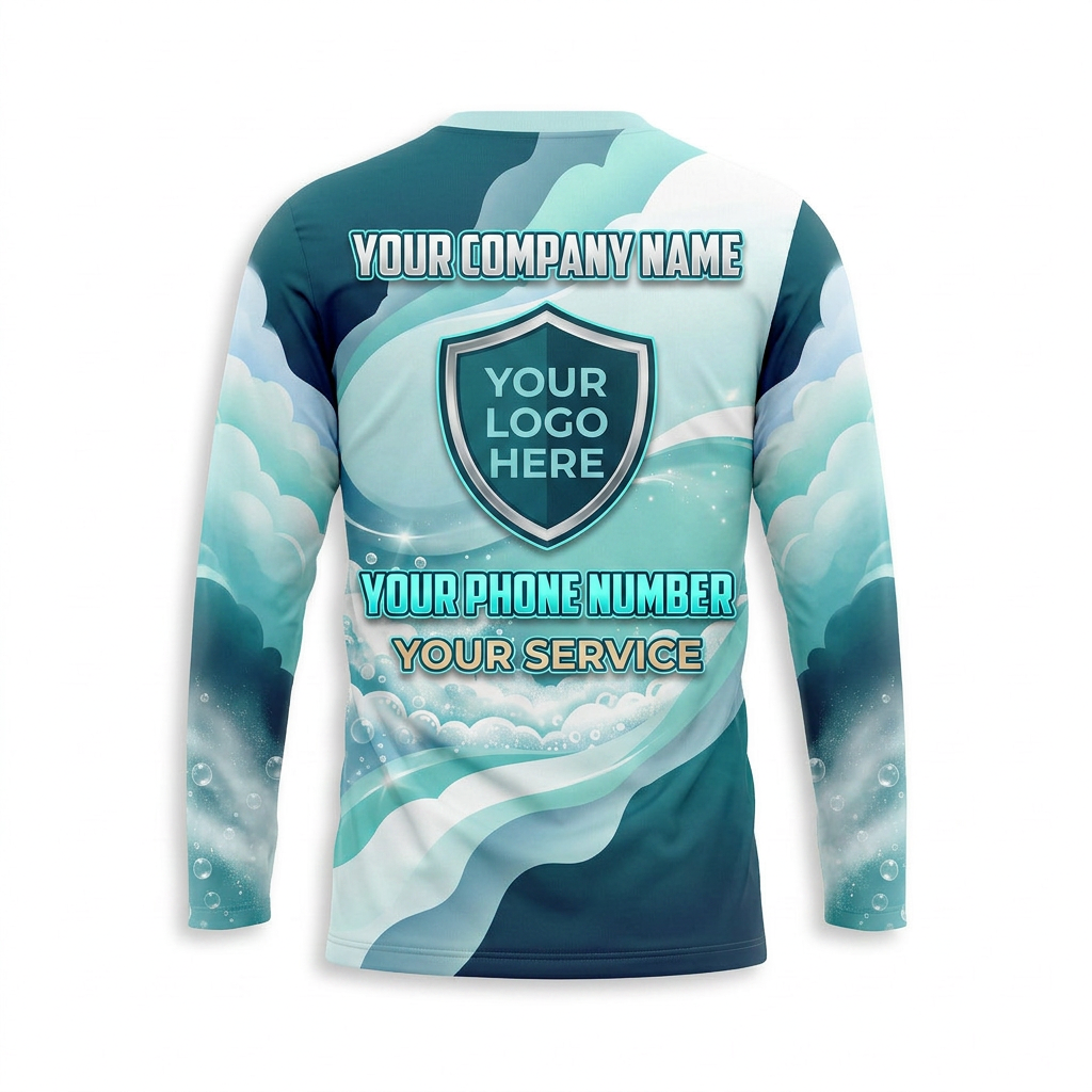 Custom Bleach-Resistant Pressure Washing Uniform Shirt 093