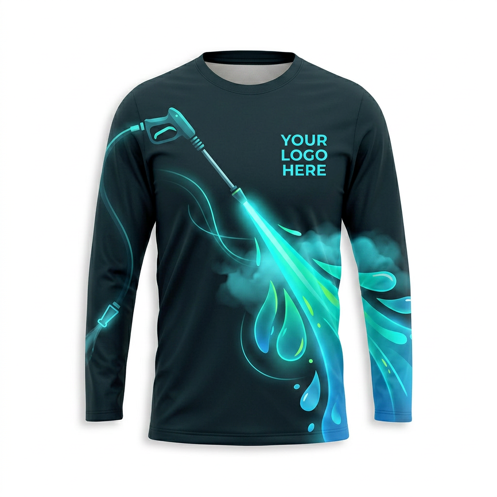 Custom Bleach-Resistant Pressure Washing Uniform Shirt 037