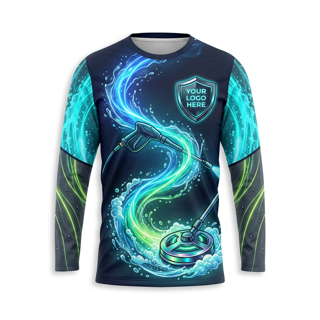 Custom Bleach-Resistant Pressure Washing Uniform Shirt 031