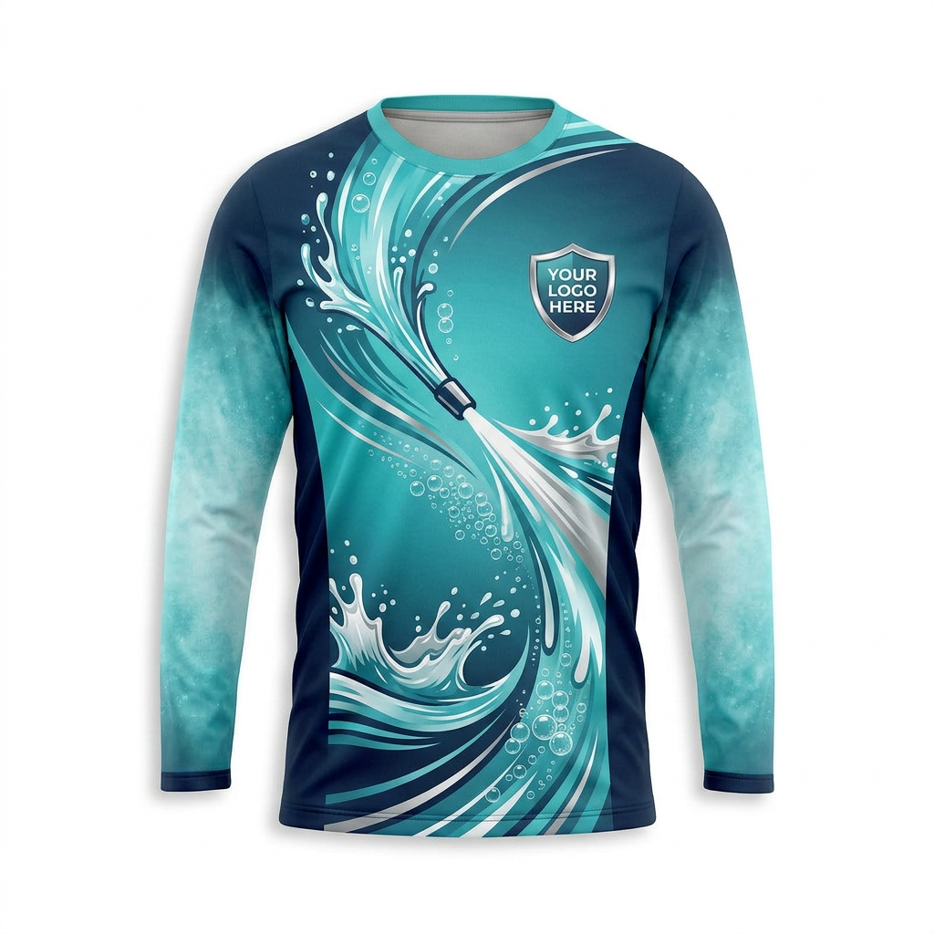 Custom Bleach-Resistant Pressure Washing Uniform Shirt 085