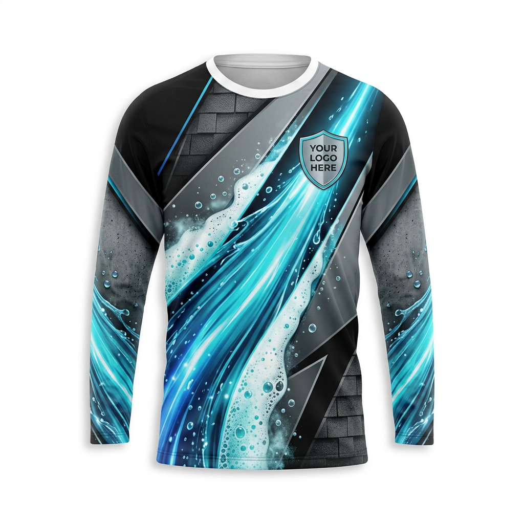 Custom Bleach-Resistant Pressure Washing Uniform Shirt 014