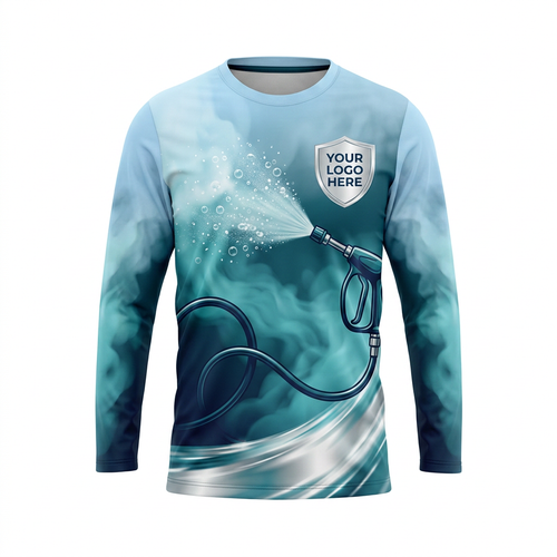Custom Bleach-Resistant Pressure Washing Uniform Shirt 018
