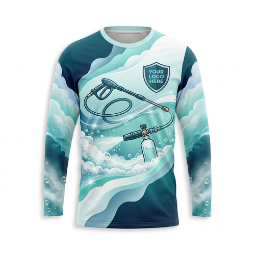 Custom Bleach-Resistant Pressure Washing Uniform Shirt 093