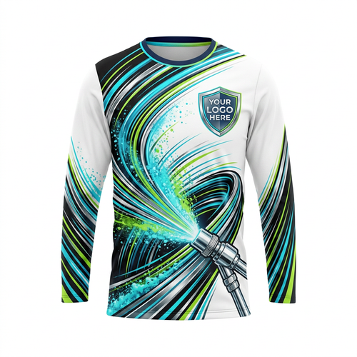 Custom Bleach-Resistant Pressure Washing Uniform Shirt 021