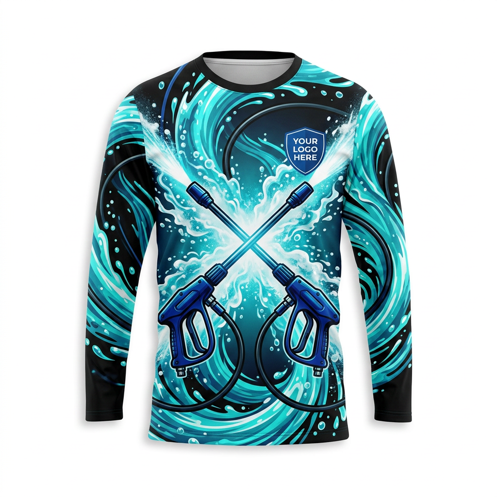 Custom Bleach-Resistant Pressure Washing Uniform Shirt 001