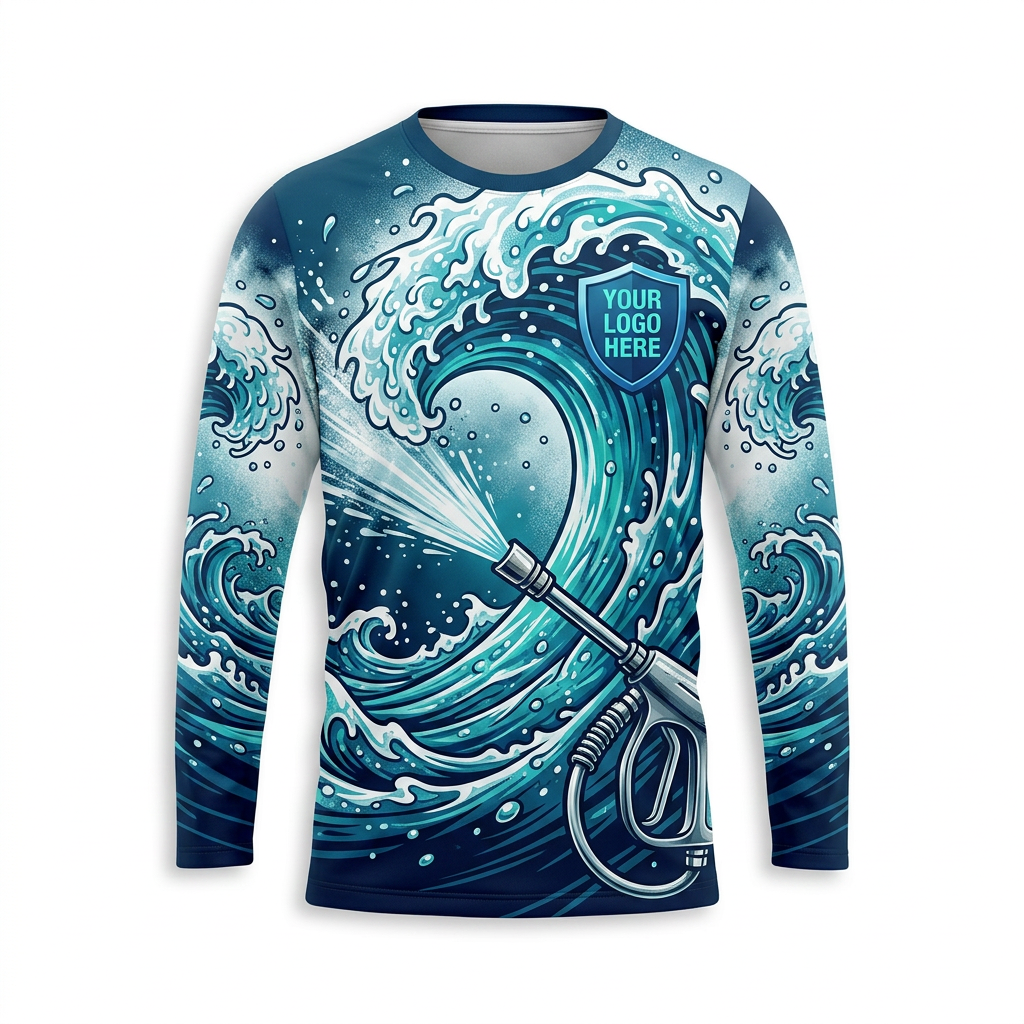 Custom Bleach-Resistant Pressure Washing Uniform Shirt 002