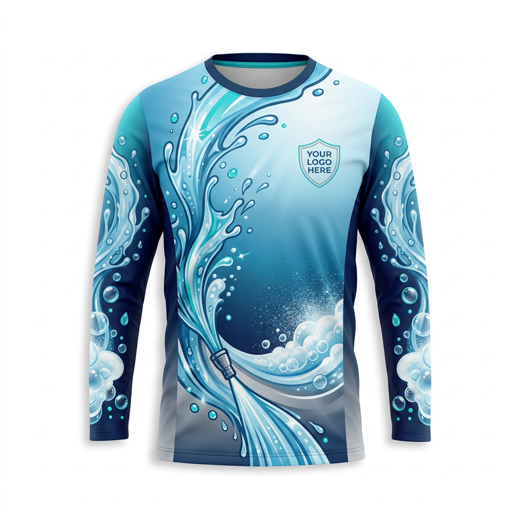 Custom Bleach-Resistant Pressure Washing Uniform Shirt 043