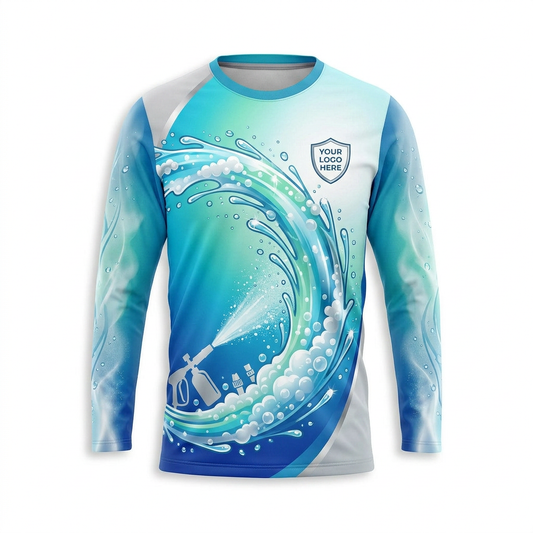 Custom Bleach-Resistant Pressure Washing Uniform Shirt 044