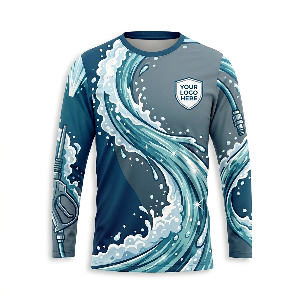 Custom Bleach-Resistant Pressure Washing Uniform Shirt 047