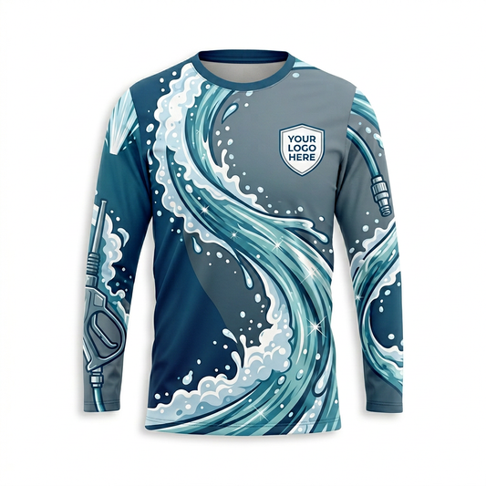 Custom Bleach-Resistant Pressure Washing Uniform Shirt 047