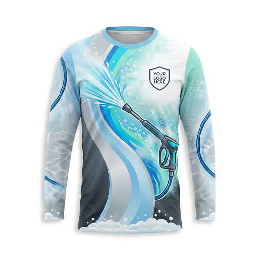 Custom Bleach-Resistant Pressure Washing Uniform Shirt 048