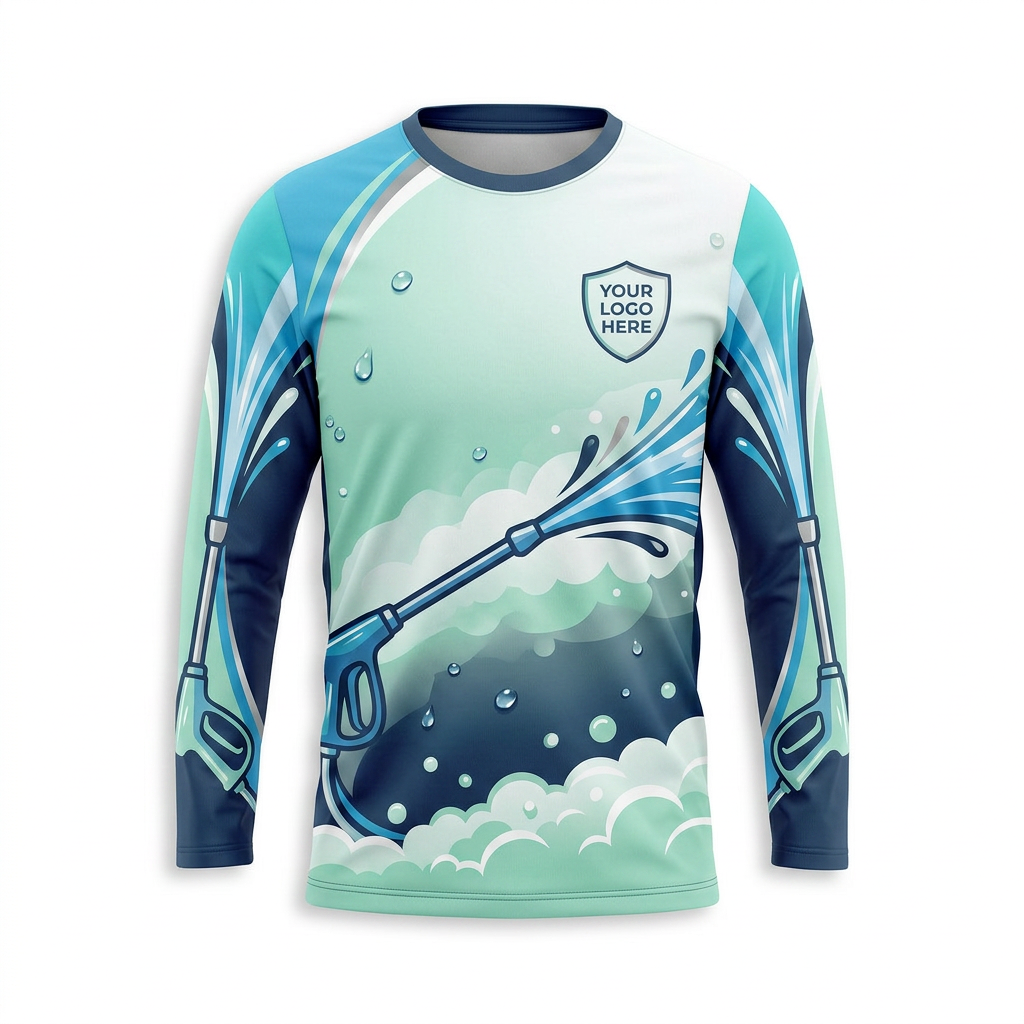 Custom Bleach-Resistant Pressure Washing Uniform Shirt 049