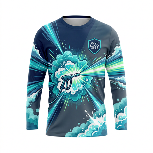 Custom Bleach-Resistant Pressure Washing Uniform Shirt 051