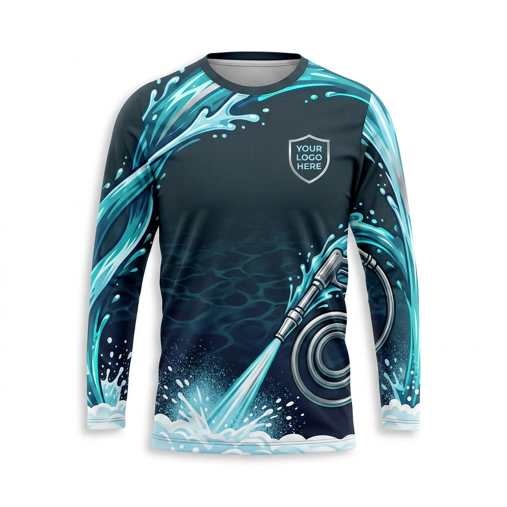 Custom Bleach-Resistant Pressure Washing Uniform Shirt 055