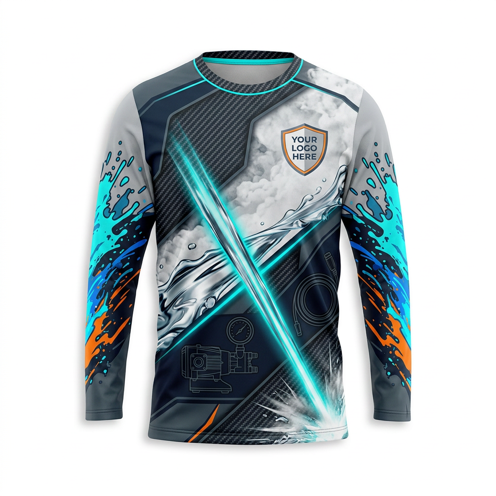 Custom Bleach-Resistant Pressure Washing Uniform Shirt 062