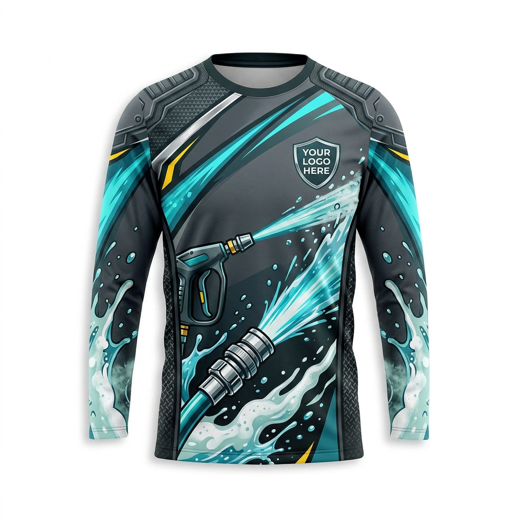 Custom Bleach-Resistant Pressure Washing Uniform Shirt 063