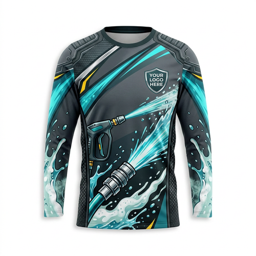 Custom Bleach-Resistant Pressure Washing Uniform Shirt 063