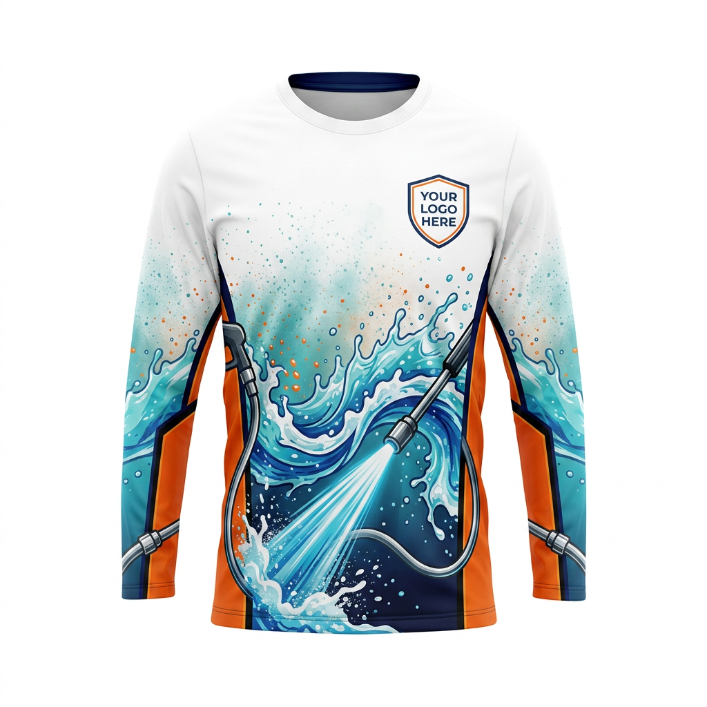 Custom Bleach-Resistant Pressure Washing Uniform Shirt 070