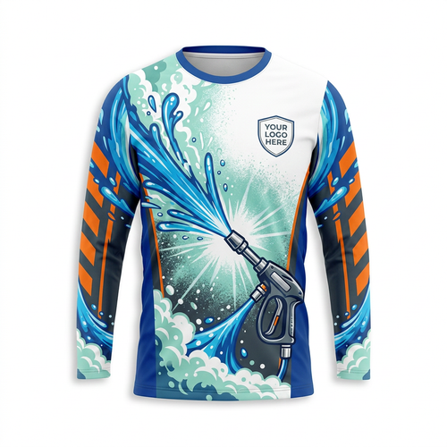 Custom Bleach-Resistant Pressure Washing Uniform Shirt 071