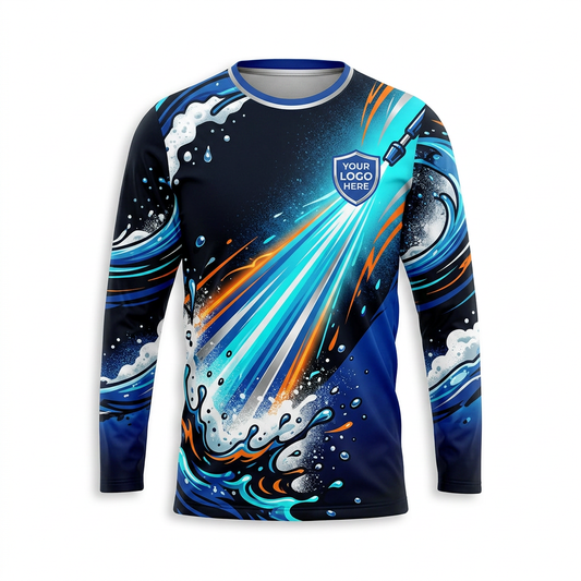 Custom Bleach-Resistant Pressure Washing Uniform Shirt 073