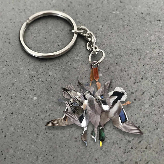 MollyTee Duck Hunting Flat Ornament, Hunting Rearview Mirror Car Accessories, Hunting Christmas Ornament, Xmas Gift for Dad, Husband, Hunting Lover 2D Flat - image 1