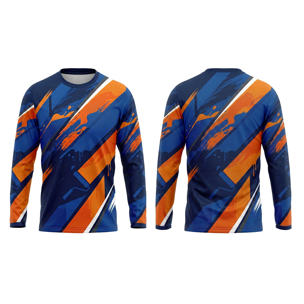 Blue Ember Custom Painter Work Shirt - Front and Back View