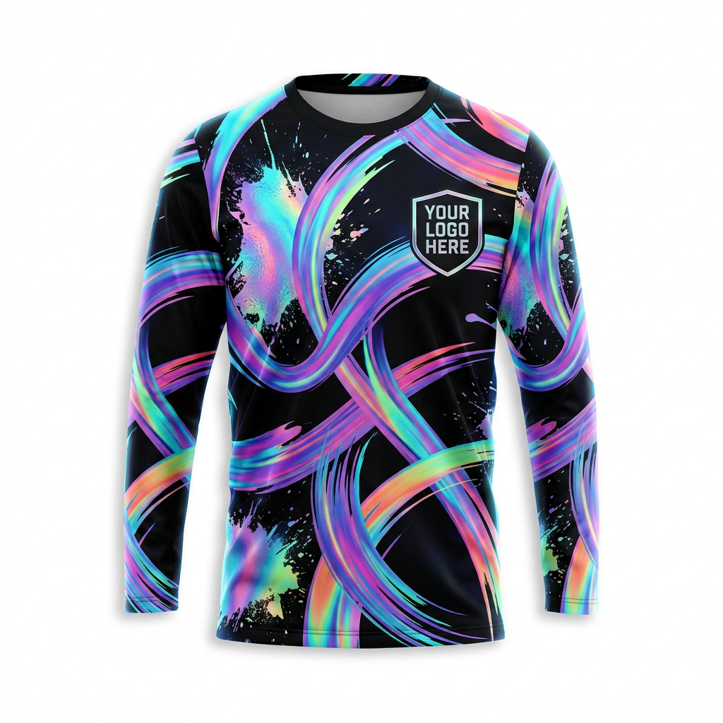 Neon Ribbon Custom Painter Work Shirt - Front View