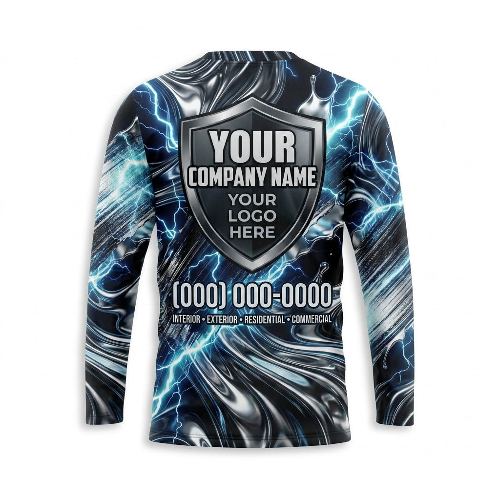 Electric Steel Custom Painter Work Shirt - Back View