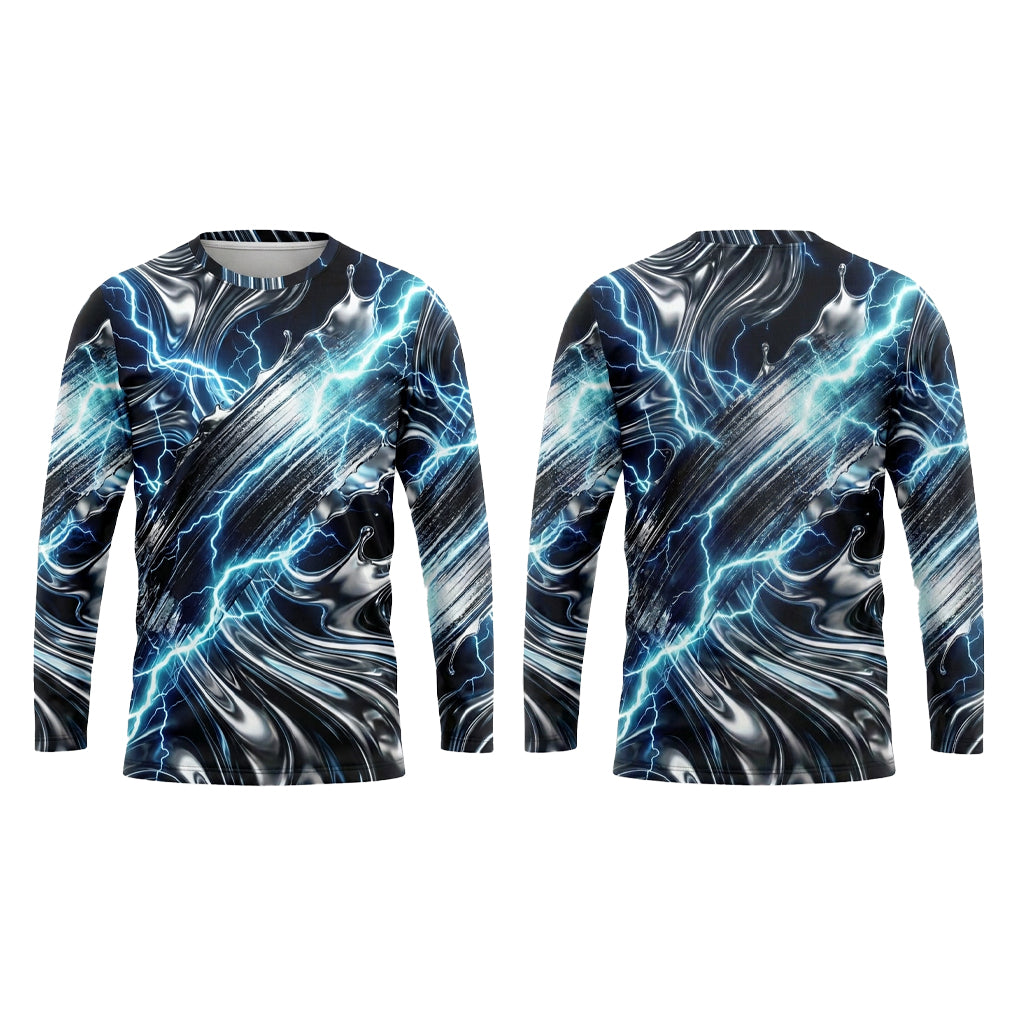 Electric Steel Custom Painter Work Shirt - Front and Back View