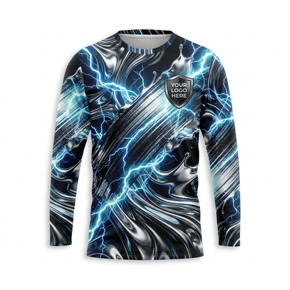 Electric Steel Custom Painter Work Shirt - Front View