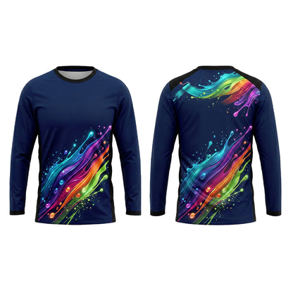 Aurora Flow Custom Painter Work Shirt - Front and Back View