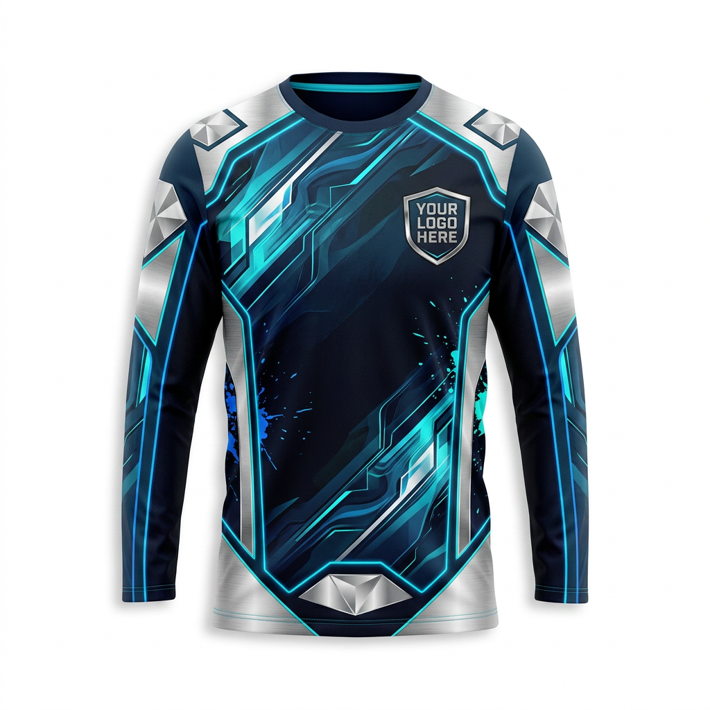 Cyber Shield Custom Painter Work Shirt - Front View
