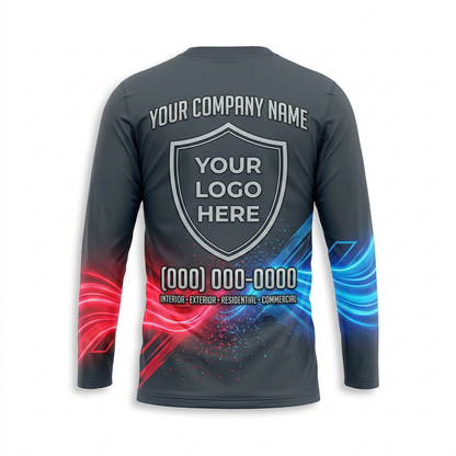Dual Current Custom Painter Work Shirt - Back View