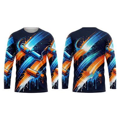 Roller Rush Custom Painter Work Shirt - Front and Back View