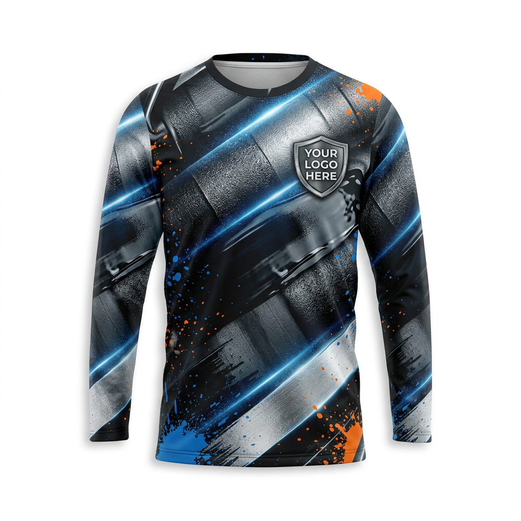 Industrial Steel Streak Custom Painter Work Shirt - Front View