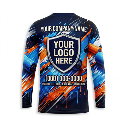 Pro Roller Motion Custom Painter Work Shirt - Back View