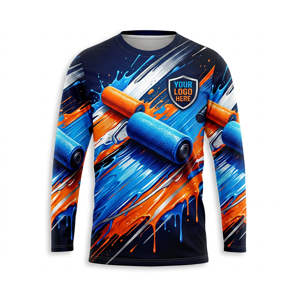 Pro Roller Motion Custom Painter Work Shirt - Front View