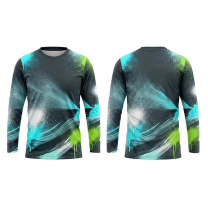 Arctic Mist Custom Painter Work Shirt - Front and Back View