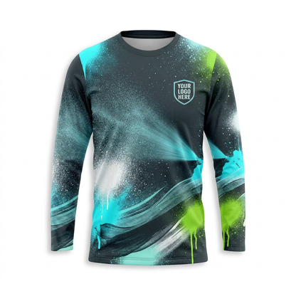 Arctic Mist Custom Painter Work Shirt - Front View
