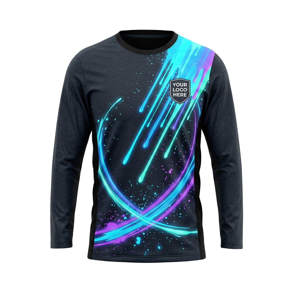 Neon Comet Custom Painter Work Shirt - Front View
