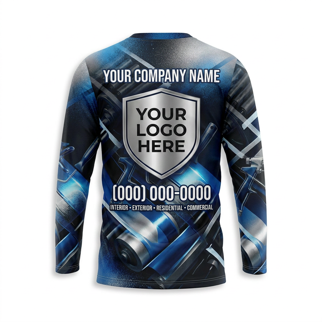Spray Gun Steel Custom Painter Work Shirt - Back View