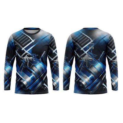Spray Gun Steel Custom Painter Work Shirt - Front and Back View