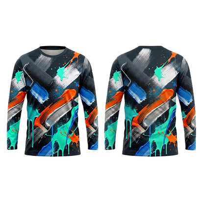 Roller Brush Collision Custom Painter Work Shirt - Front and Back View