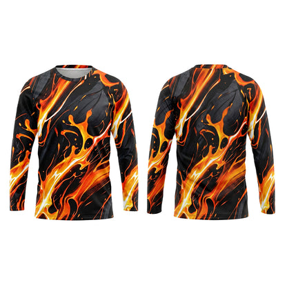Firestorm Marble Custom Painter Work Shirt - Front and Back View